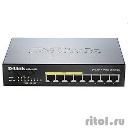 D-Link DGS-1008P/E1A    8  10/100/1000Base-T (4  PoE 802.3af/at, PoE- 80 )  [: 1 ]