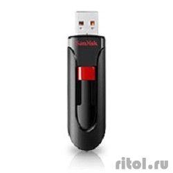 SanDisk USB Drive 64Gb Cruzer Glide SDCZ60-064G-B35 {USB2.0, Black/Red}    [: 1 ]