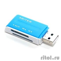 5bites  /   RE2-102BL USB2.0 Card reader / ALL-IN-ONE / USB PLUG / BLUE  [: 6 ]
