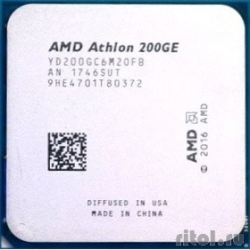 CPU AMD Athlon 200GE OEM (YD200GC6M2OFB) {3.2 GHz/2core/1+4Mb/SVGA RADEON Vega 3/35W/Socket AM4}  [: 1 ]