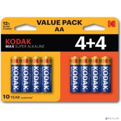 Kodak LR6 4+4Bl Max Super Alkaline (8 ��. � ��-��)  [��������: 1 ���]