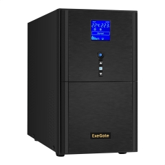 Exegate EX295990RUS ��� (��������, �����, ��� �����) ExeGate SineTower SZ-3000.LCD.AVR.3SH.1C13.RJ.USB <3000VA/2400W, ������ ���������, LCD �������, AVR, 3*Schuko+1*C13, RJ45/11, USB, �������-��������  [��������: 2 ����]