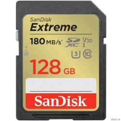 SecureDigital 128GB SanDisk SDXC Class 10 V30 UHS-I U3 Extreme 180MB/s (SDSDXVA-128G-GNCIN)  [��������: 1 ���]
