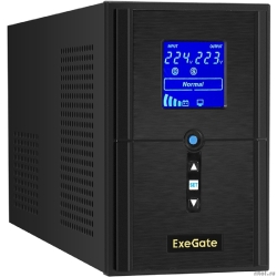 Exegate EX295981RUS ��� (��������, �����, ��� �����) ExeGate SineTower SN-1000.LCD.AVR.2SH.1C13.USB <1000VA/800W, ������ ���������, LCD �������, AVR, 2*Schuko+1*C13, USB, �������-�������������, Black>  [��������: 1 ���]