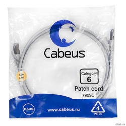 Cabeus PC-FTP-RJ45-Cat.6-1.5m-LSZH ����-���� F/UTP, ��������� 6, 2xRJ45/8p8c, ��������������, �����, LSZH, 1.5�  [��������: 5 ���]