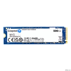 Kingston SSD NV3, 500GB, M.2(22x80mm), NVMe, PCIe 4.0 x4, 3D TLC SNV3S/500G  [��������: 3 ����]