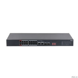 DAHUA DH-S3218-16ET-240 16-�������� ������������� ���������� � ���; 16xRJ45 100M (PoE/PoE+/Hi-PoE), 2xCombo SFP/RJ45 1G (uplink); �������� �� 240��; �������: 100�240VAC;  [��������: 3 ����]