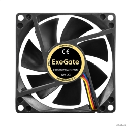 Exegate EX297045RUS ���������� 12� DC ExeGate EX08025S4P-PWM (80x80x25 ��, Sleeve bearing (��������� ����������), 4pin, PWM, 0-2300 RPM, 0-23dBA)  [��������: 1 ���]