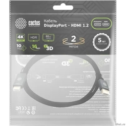 ������ �����-����� Cactus CS-DP-HDMI-1.2-2 DisplayPort (m)/HDMI (m) 2�. �������.����. ������  [��������: 1 ���]