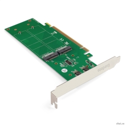 Exegate EX298299RUS ���������� ExeGate EXE-597E4 (4 x M.2 M key -> PCI-E x16 v3.0, ��� ��������� ������� SSD M.2 2230/2242/2260/2280/22110 M key NGFF � ���� PCI-E, ����������� ����� ������ ���� c ����  [��������: 1 ���]