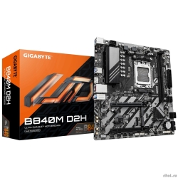 Gigabyte B840M D2H {Socket AM5, AMD B840, 2xDDR5-5200, HDMI, 2xPCI-Ex16, 4xSATA3(RAID 0/1/10), 2xM.2, 8 Ch Audio, 1x2,5GLan, (4+4)xUSB2.0, (2+2)xUSB3.2, 1xPS/2, mATX} RTL   [��������: 3 ����]