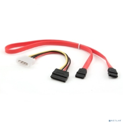 Cablexpert  �������� ������� SATA CC-SATA-N, ������������ (48��) 7pin/7pin � ������� (15��) 4pin/15pin, ����, ����� (21404)  [��������: 1 ���]