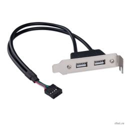 Cablexpert ������ USB 2.0 �� ������ ������ ���������������, 2 ����� USB (CCUSBRECEPTACLE-LP)  [��������: 1 ���]