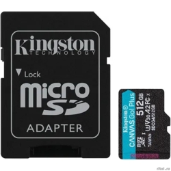 Micro SecureDigital 512GB Kingston SDCG4/512GB Canvas Go! Plus V10 A2 + adapter  [��������: 1 ���]