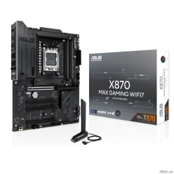 ASUS X870 MAX GAMING WIFI7 (Socket AM5, ATX, 4xDDR5(256GB), HDMI, 1xPCIe 5.0x16/2xPCIe 4.0x16/xPCIe 3.0x16, 1xLAN (2.5GbE), Wi-Fi 7, BT, 4xSATA 6Gb/s, 3xM.2, 2xUSB4 Type-C, 4xUSB 3.2, 4xUSB 2.0)  [��������: 3 ����]