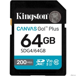 SecureDigital 64GB Kingston Canvas Go Plus G4 200R V30   [��������: 1 ���]