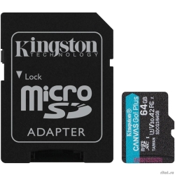 Micro SecureDigital 64GB Kingston Canvas Select Plus, UHS-I, U1, V10, A1, � ���������  (SDCS3/64GB)  [��������: 1 ���]