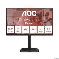 LCD AOC 23.8" 24E4U {IPS 1920x1080 120Hz 4ms 178/178 300cd 1500:1 D-Sub HDMI1.4 DisplayPort1.2 4xUSB3.2 2x2W HAS Pivot  VESA}  [��������: 3 ����]