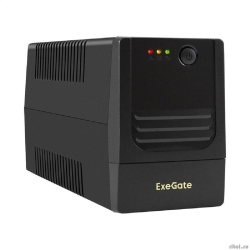 Exegate EX299492RUS ��� ExeGate Power NB-1000.LED.AVR.2SH (1000VA/650W, LED, AVR, 2*Schuko, ������� 12V 9Ah, Black)  [��������: 1 ���]
