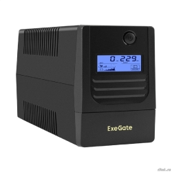 Exegate EX299502RUS ��� ExeGate Smart LB-850.LCD.AVR.2SH (850VA/510W, LCD, AVR, 2*Schuko, ������� 12V 9Ah, Black)  [��������: 1 ���]