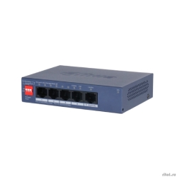 DAHUA DH-CS4005-4ET1GT-36 4-�������� PoE �������� ����������; 4xRJ45 100M (PoE/PoE+), 1xRJ45 1G (uplink); �������� �� 40��; �������: 53VDC;  [��������: 1 ���]