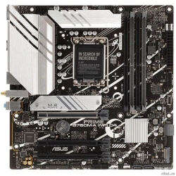 ASUS PRIME B760M-A WIFI D4 (Socket1700,  mATX, 4xDDR4(128GB), DP/2xHDMI, 3xPCIe 4.0x16, 1xLAN (2.5GbE), Wi-Fi, BT, 4xSATA 6Gb/s, 2xM.2, 2xUSB 3.2, 4xUSB 2.0, 1xPS/2)  [��������: 3 ����]