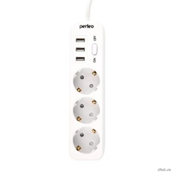 Perfeo ������� ������ "POWER STREAM", 2500W, ������� ������, 4�, 3 �������, 3 USB, �����.  [��������: 1 ���]
