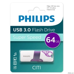 PHILIPS USB Drive 64GB CITI3.0, USB 3.0 (FM64FD135B/97)  [��������: 1 ���]