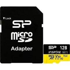 Micro SecureDigital 128GB Silicon Power U3,V30,A2,Inspire,DDR200 W/A SP128GBSTXLA2V1N  [��������: 1 ���]
