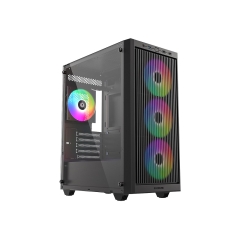 Case ID-Cooling WARE 300 ARGB Black mATX/ win TG/ 4 fans/ CPU 160mm/ GPU 320mm/ no PSU  [��������: 2 ����]