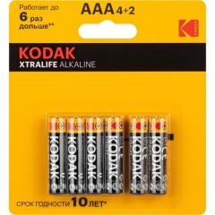 Kodak LR03-4+2BL XTRALIFE Alkaline (120/480)  (6 ��. � ��-��)  [��������: 1 ���]