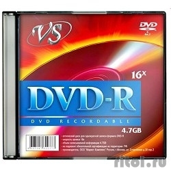 Диски VS DVD-R 4.7Gb, 16x, Slim Case 5шт.  [Гарантия: 2 недели]