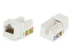 Hyperline KJ2-8P8C-C5e-90-WH ������� Keystone Jack RJ-45(8P8C), ��������� 5e, Dual IDC(110&Krone type), �����