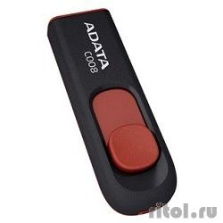 A-DATA Flash Drive 32Gb �008 AC008-32G-RKD {USB2.0, Black-Red}  [��������: 1 ���]