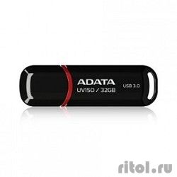 A-DATA Flash Drive 32Gb UV150 AUV150-32G-RBK {USB3.0, Black}  [��������: 1 ���]