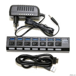 5bites HB37-303PBK ������������ 7*USB3.0 / �� 5�-2� / 1.2M / BLACK  [��������: 6 �������]