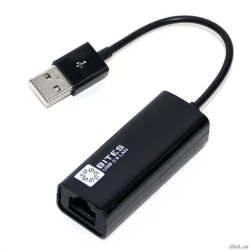 5bites ������-������� UA2-45-02BK USB2.0 ������� ����� -> RJ45 10/100 ����/�, 10��  [��������: 6 �������]