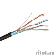 Exegate EX241488RUS ������ FTP 4 ���� ���.5e Exegate 100% ����,24AWG, �����, ��� ������� ���������, � ������, 305�, ������ PE  [��������: 1 ���]