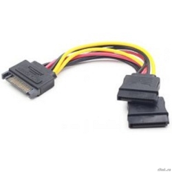 Gembird/Cablexpert ������ ������� SATA, 15��, 15pin (M)/2x15pin(F), �� 2 SATA ���� (CC-SATAM2F-01)  [��������: 3 ������]