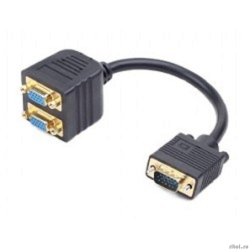 Cablexpert CC-VGAX2-20CM ������������ VGA Cablexpert CC-VGAX2-20CM, HD15M/2x15F, 1 ��������� - 2 ��������  [��������: 6 �������]