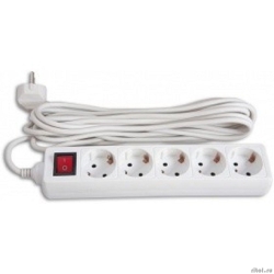 BURO ������� ���������� 5 �������, 5 ������, (BU-PS5.5/W), ����� (����� ��) {828018}  [��������: 1 ���]