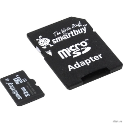 Micro SecureDigital 32Gb Smartbuy SB32GBSDCL10-01 {Micro SDHC Class 10, SD adapter}  [��������: 2 ����]