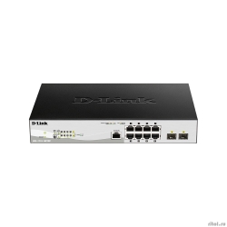 D-Link DGS-1210-10P/ME/B1A ����������� L2 ���������� � 8 ������� 10/100/1000Base-T � 2 ������� 1000Base-X SFP (8 ������ PoE 802.3af/at, PoE-������ 78 ��)  [��������: 1 ���]