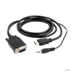 ������ HDMI->VGA Cablexpert A-HDMI-VGA-03-6, 19M/15M + 3.5Jack, ����, �����.�������, 1.8�, ������, �����  [��������: 2 ������]
