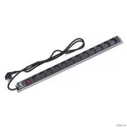 Cabeus PDU-12P-2EU ���� ����������� ��� 19" ������, 12 �������, 16 A, �����������, ���� 2�, ����������� ������, �������� ��������  [��������: 2 ������]