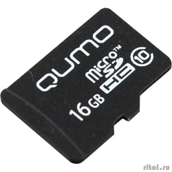 Micro SecureDigital 16Gb QUMO QM16GMICSDHC10NA {MicroSDHC Class 10}  [: 3 ]