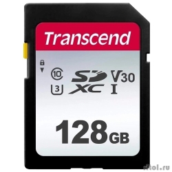 SecureDigital 128Gb Transcend TS128GSDC300S {SDXC Class 10, UHS-I U3}  [��������: 1 ���]