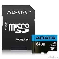 Micro SecureDigital 64Gb A-DATA AUSDX64GUICL10A1-RA1  [��������: 1 ���]