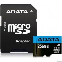 Micro SecureDigital 256Gb A-Data AUSDX256GUICL10A1-RA1 {MicroSDXC Class 10 UHS-I, SD adapter}  [��������: 1 ���]