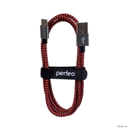 PERFEO ������ USB2.0 A ����� - USB Type-C �����, �����-�������, ����� 1 �. (U4901)  [��������: 2 ������]